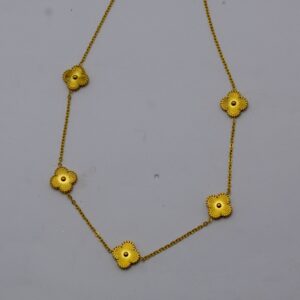 Golden Charms Anti-Tarnish Necklace, No Fade & Waterproof