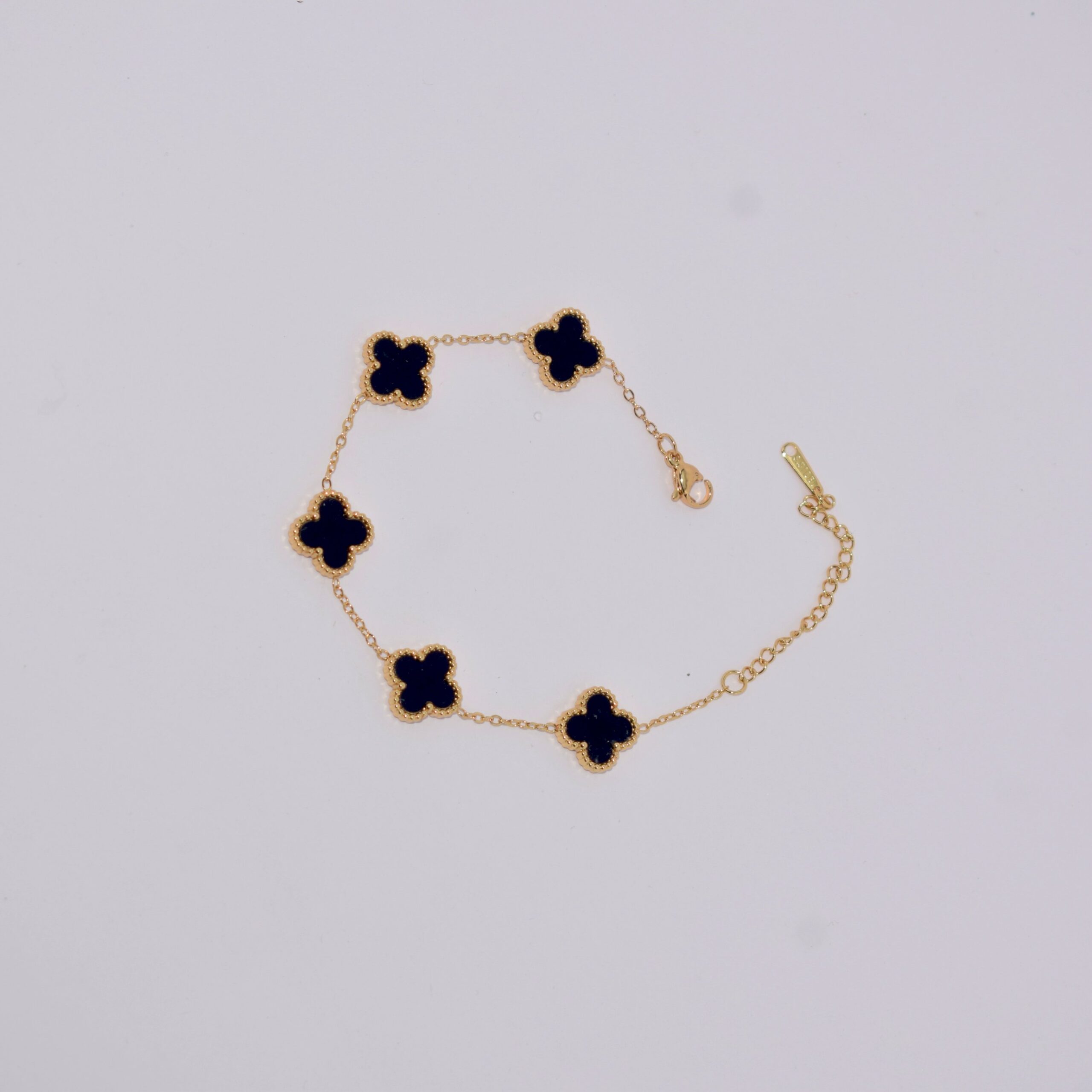 Five Black Braceklet (Anti-Tarnish) Premium Quality + No Fade + Waterproof