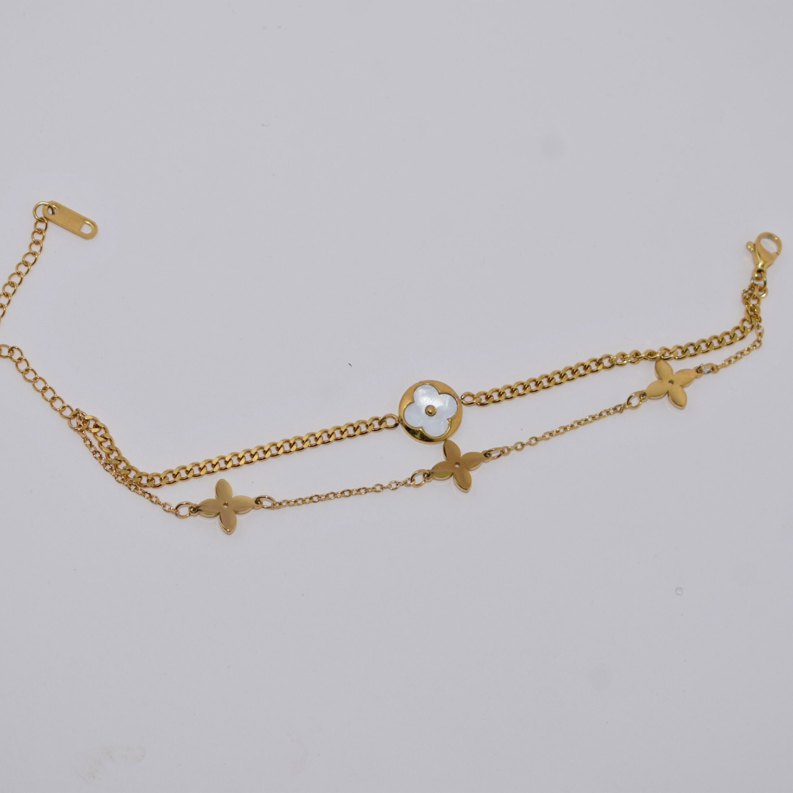 Bracelat Double Layer (Anti-Tarnish) Premium Quality + No Fade + Waterproof