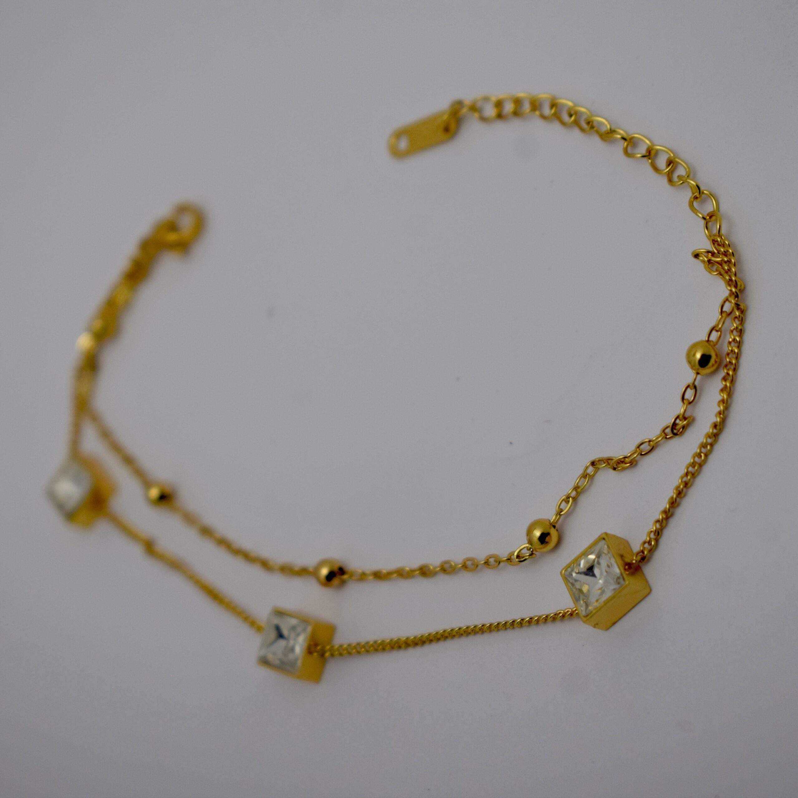 Bracelat Double Layer (Anti-Tarnish) Premium Quality + No Fade + Waterproof