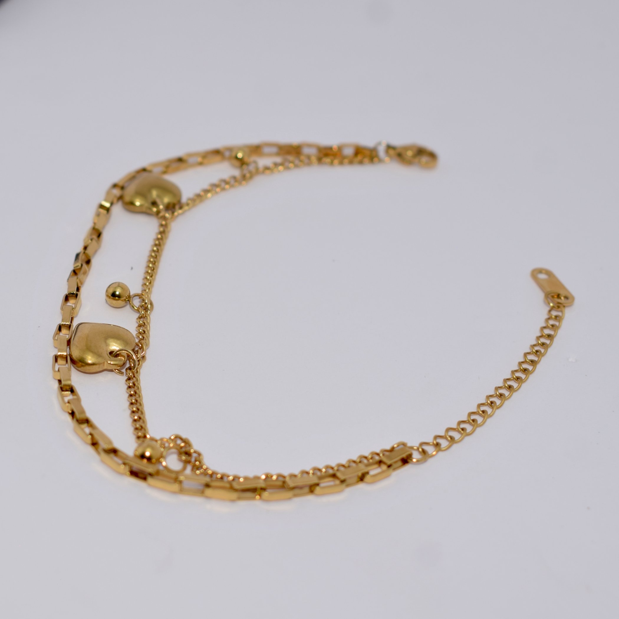 Bracelat Double Layer (Anti-Tarnish) Premium Quality + No Fade + Waterproof