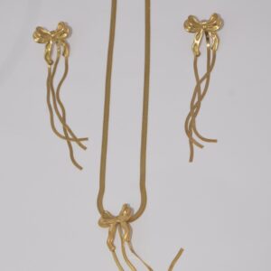 Premium Long Earring + Necklace Anti-Tarnish Set, No Fade & Waterproof