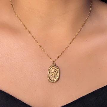 Rose Inside Necklace (Anti-Tarnish) Premium Quality + Waterproof